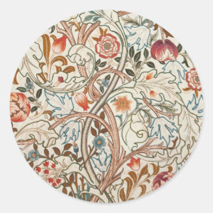 Vintage William Morris Acanthus Portière Classic Round Sticker