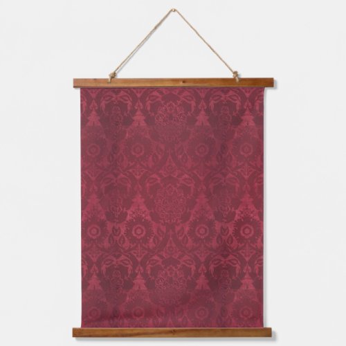 Vintage William Morris Acorn Embossed Velvet  Hanging Tapestry