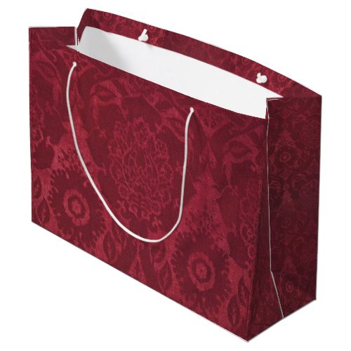 Vintage William Morris Acorn Embossed Velvet Large Gift Bag