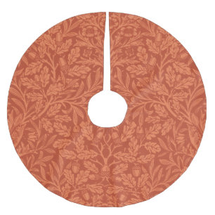 Vintage William Morris Acorn Oak Leaves Pattern Brushed Polyester Tree Skirt