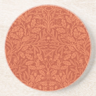 Vintage William Morris Acorn Oak Leaves Pattern Coaster