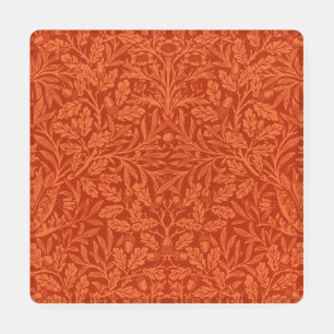 Vintage William Morris Acorn Oak Leaves Pattern Coaster Set