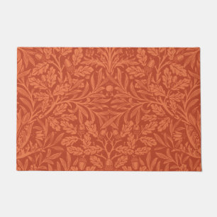 Vintage William Morris Acorn Oak Leaves Pattern Doormat