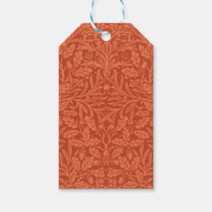 Vintage William Morris Acorn Oak Leaves Pattern Gift Tags