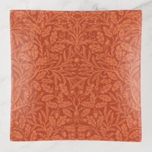 Vintage William Morris Acorn Oak Leaves Pattern Trinket Tray