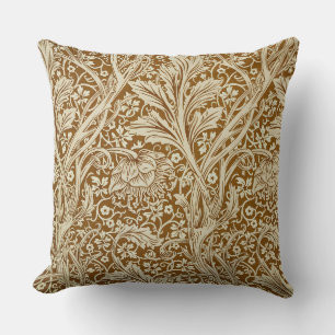 Vintage William Morris Arcadia Floral Art Print Throw Pillow