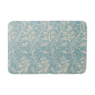 Vintage William Morris Arcadia Floral Seamless Bath Mat