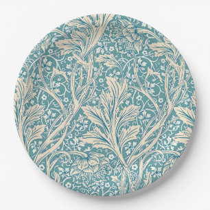 Vintage William Morris Arcadia Floral Seamless Paper Plates