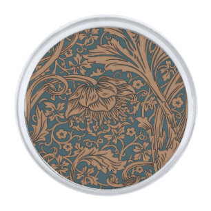 Vintage William Morris Arcadia Full Seamless Silver Finish Lapel Pin