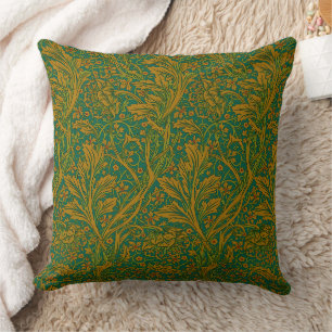 Vintage William Morris Arcadia Full Seamless Throw Pillow