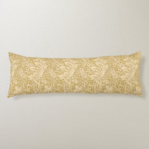 Vintage William Morris Arcadia Gold Seamless Body Pillow