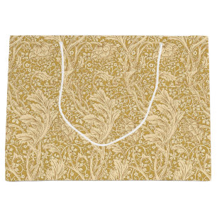 Vintage William Morris Arcadia Gold Seamless Large Gift Bag