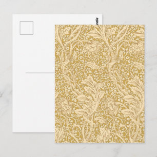 Vintage William Morris Arcadia Gold Seamless Postcard