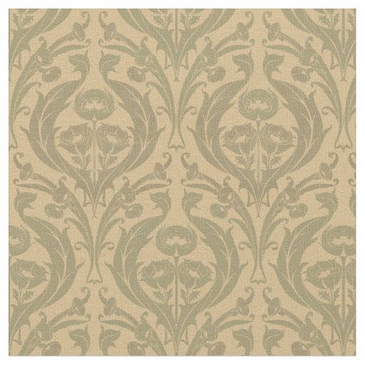 Vintage William Morris Art Nouveau Floral Pattern Fabric | Zazzle