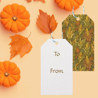 Vintage William Morris Autumn Corn Gift Tags