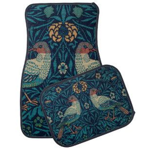 Vintage William Morris Birds, Retro Car Floor Mat