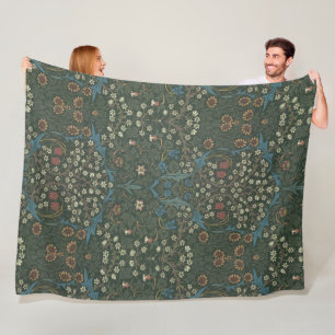 Vintage William Morris Blackthorn Fleece Blanket