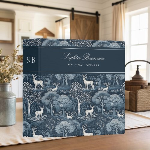 Vintage William Morris Blue End of Life Planner 3 Ring Binder