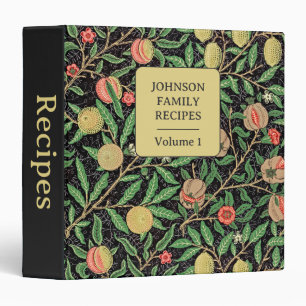 Vintage William Morris Botanical Recipe Binder