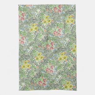 Vintage William Morris Bower Flowers Greenery Kitchen Towel