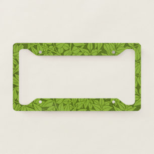 Vintage William Morris Branch Green Leaf Pattern License Plate Frame