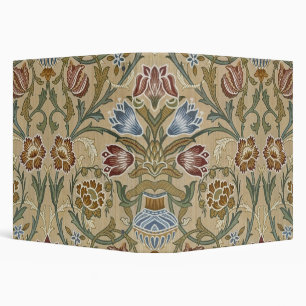 Vintage William Morris Brocade Floral Symmetrical 3 Ring Binder