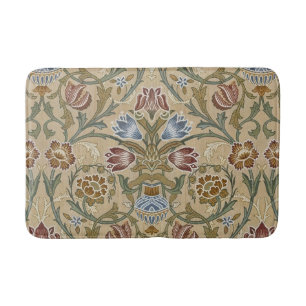 Vintage William Morris Brocade Floral Symmetrical Bath Mat