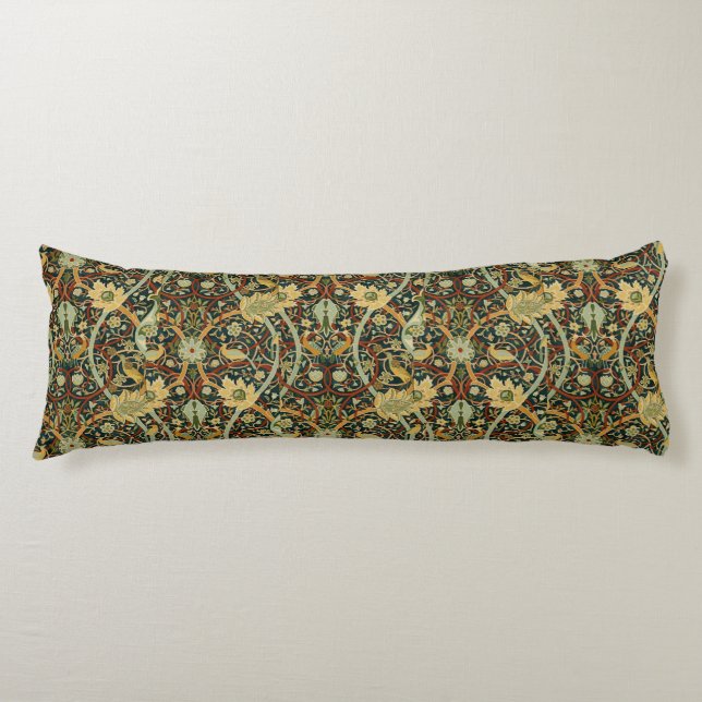 Vintage William Morris Bullerswood Carpet Body Pillow (Front)