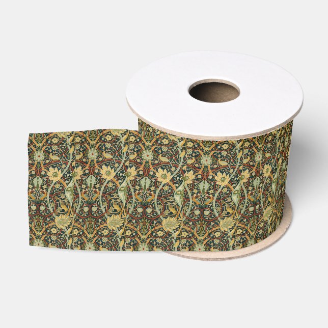 Vintage William Morris Bullerswood Carpet Grosgrain Ribbon (Spool)