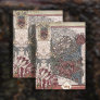 Vintage William Morris Burgundy Collage Decoupage Tissue Paper