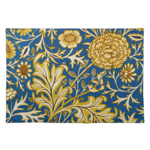Vintage William Morris Cherwell Blue Floral Art Cloth Placemat