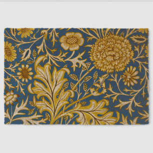 Vintage William Morris Cherwell Blue Floral Art Fiber Doormat