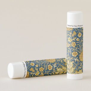 Vintage William Morris Cherwell Blue Floral Art Lip Balm