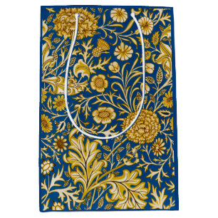 Vintage William Morris Cherwell Blue Floral Art Medium Gift Bag
