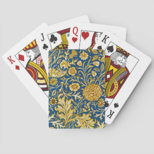Vintage William Morris Cherwell Blue Floral Art Poker Cards