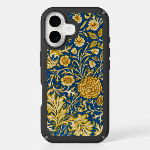 Vintage William Morris Cherwell Blue Floral Art iPhone 16 Case