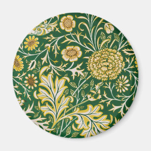 Vintage William Morris Cherwell Green Floral Art Magnet
