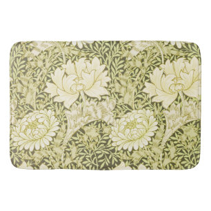 Vintage William Morris Chrysanthemum Pattern Bath Mat