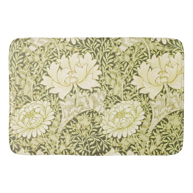 Vintage William Morris Chrysanthemum Pattern Bath Mat (Front)
