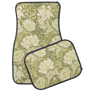Vintage William Morris Chrysanthemum Pattern Car Floor Mat