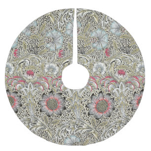 Vintage William Morris Corncockle Floral Pattern Brushed Polyester Tree Skirt