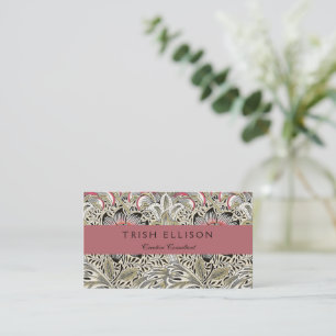 Vintage William Morris Corncockle Floral Pattern Business Card