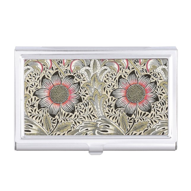 Vintage William Morris Corncockle Floral Pattern Business Card Case (Front)