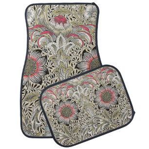 Vintage William Morris Corncockle Floral Pattern Car Floor Mat