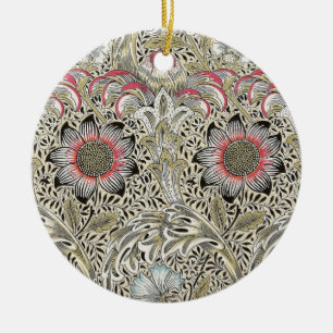 Vintage William Morris Corncockle Floral Pattern Ceramic Ornament