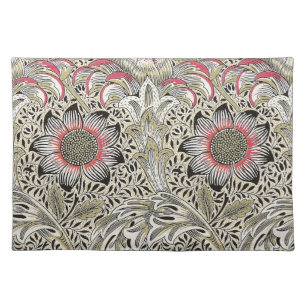 Vintage William Morris Corncockle Floral Pattern Cloth Placemat