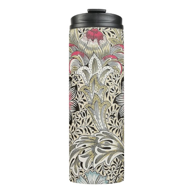 Vintage William Morris Corncockle Floral Pattern Thermal Tumbler (Front)