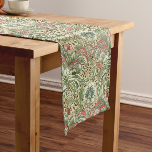 Vintage William Morris Corncockle Flowers Long Table Runner