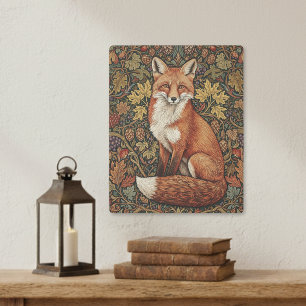 Vintage William Morris Cottage Fox Fall Metal Print