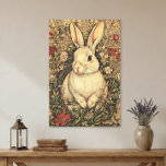 Vintage William Morris Cottage Tan Rabbit Canvas Print<br><div class="desc">Transform your space with the enchanting elegance of this art tapestry-inspired William Morris style canvas print. Featuring a serene rabbit surrounded by lush garden blooms. It's gaze and peaceful presence evoke a sense of quiet contemplation, while the dark background brings the tranquil foliage and blooms to life. Perfect for lovers...</div>